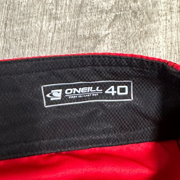 Men's O’Neill 40 XL Swim Board Shorts Trunks Red Swimwear Trunks Drawstring NWOT - Picture 8 of 9